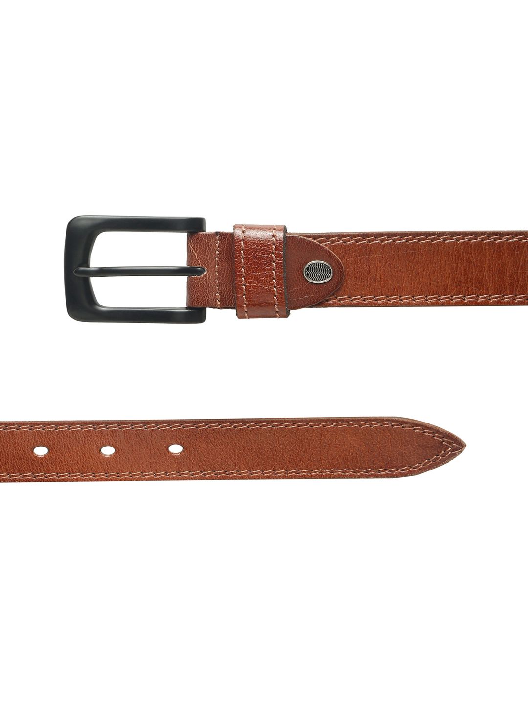 Teakwood Leathers Men Textured Leather Belt