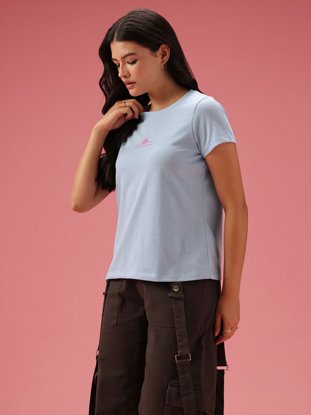 DressBerry Typography Printed Casual T-shirt