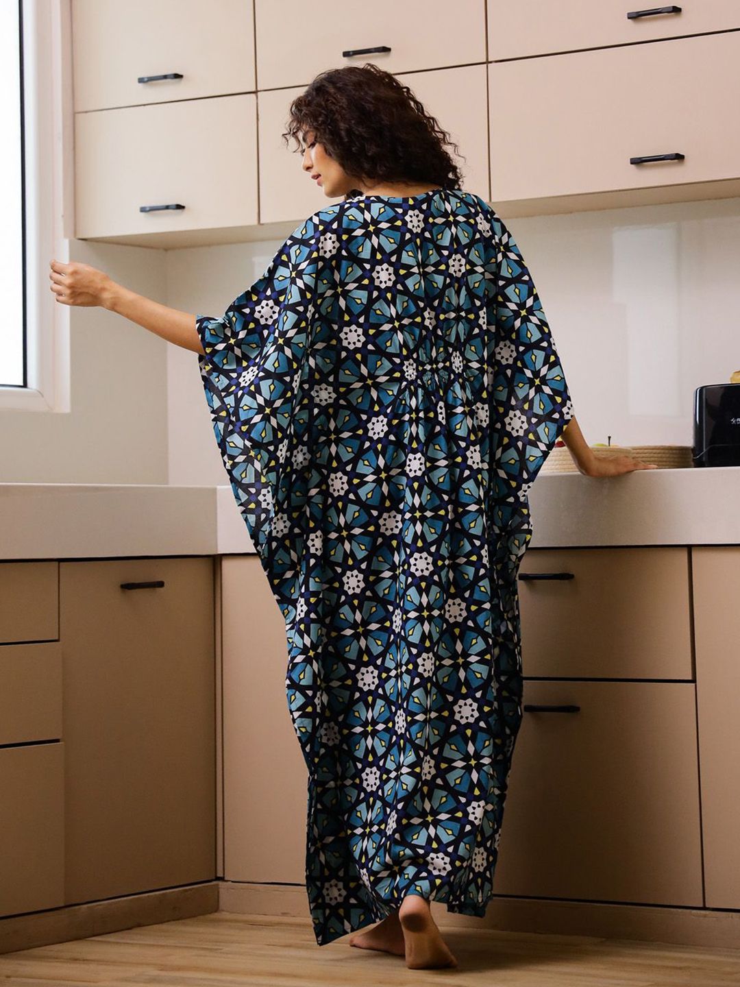 SANSKRUTIHOMES Printed Maxi Nightdress