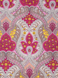 Aura Red & White Ethnic Printed Dilengkapi Cadar King 300TC Dengan 2 Sarung Bantal
