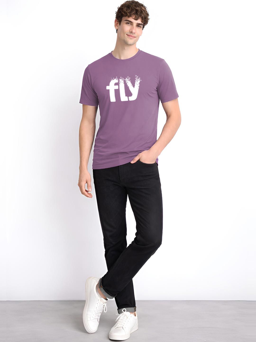 ADRO Men Typography Printed T-shirt