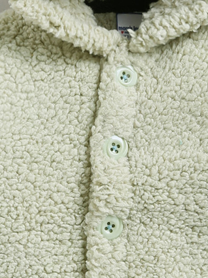 Moms Love Infant Girls Sherpa Finish Pure Cotton Hooded Tailored Jacket