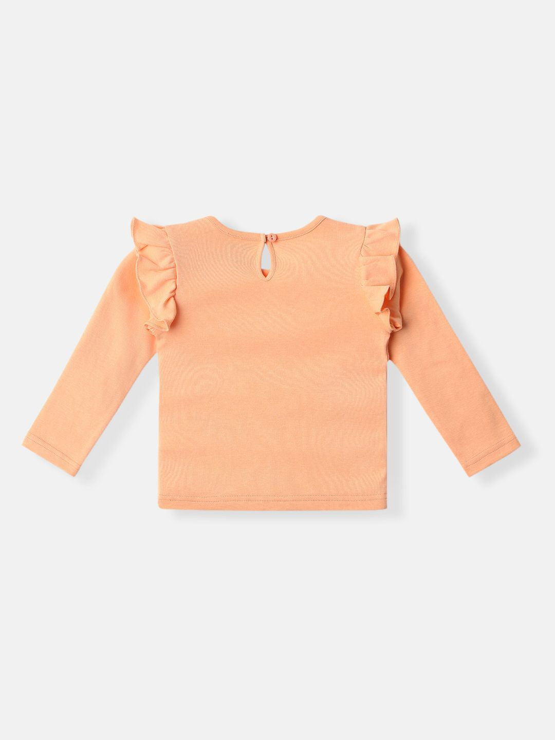 NautiNati Disney Minnie Mouse Baby Girls Orange Pure Cotton T Shirt