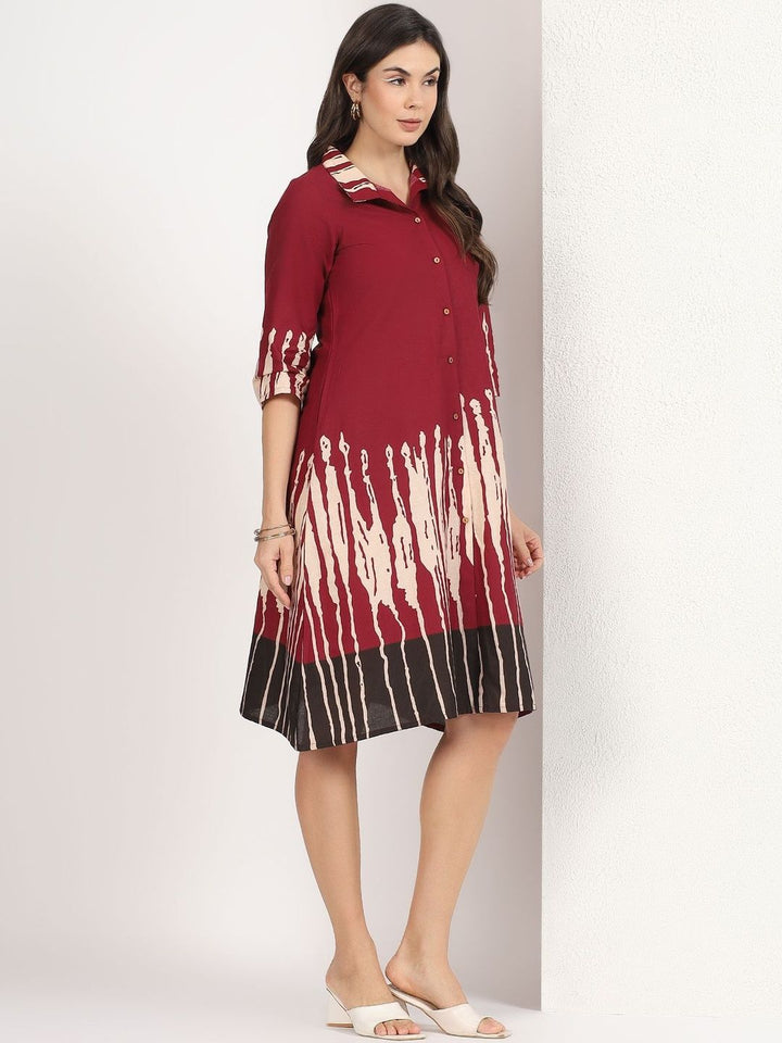 Mamicha Print Shirt Dress