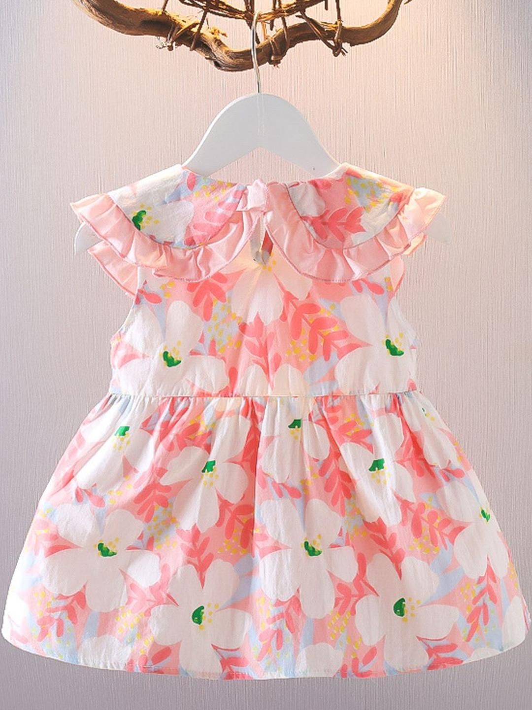 YK Floral Print Peplum Dress