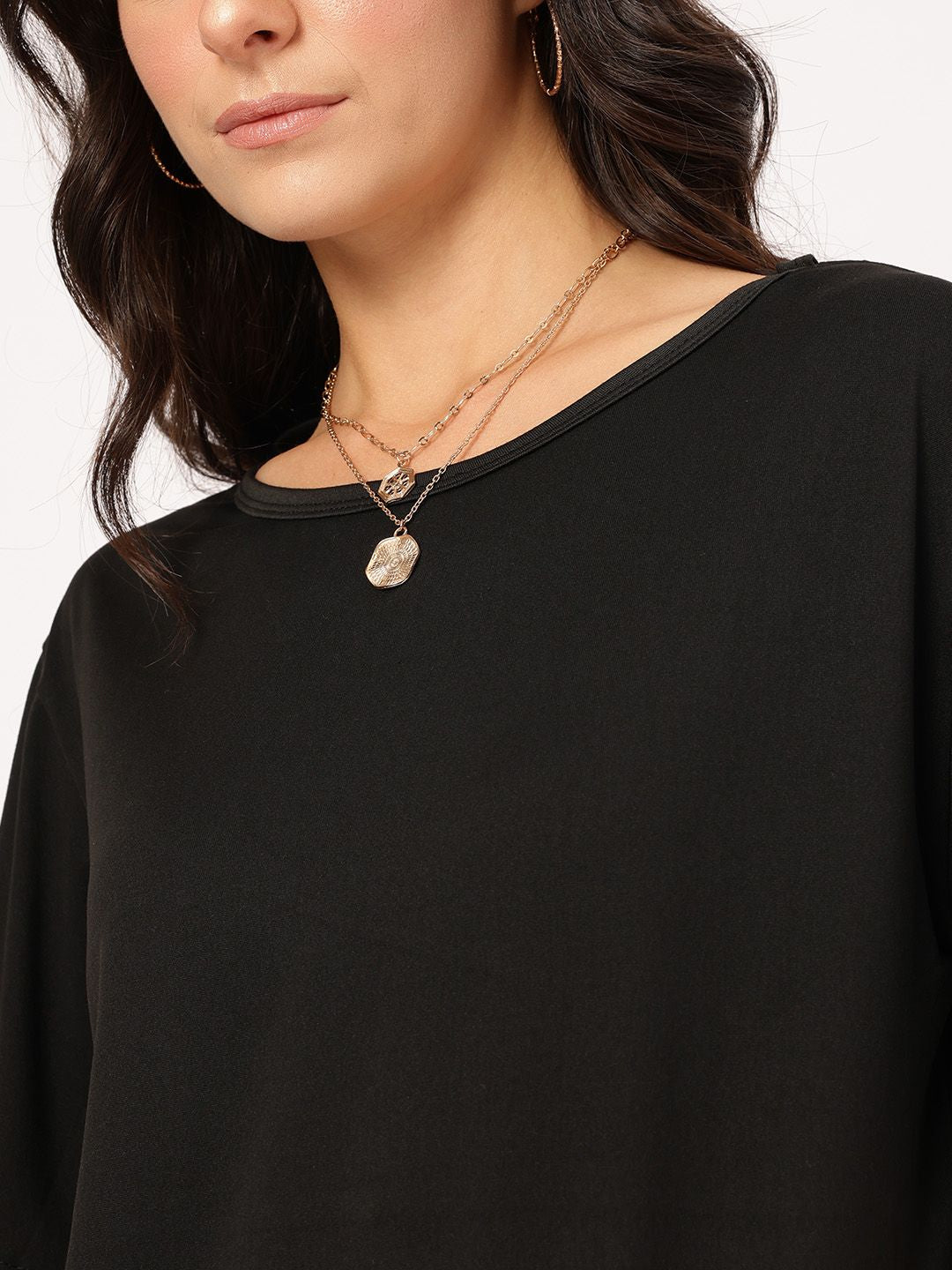 DressBerry Cuddle Core Cut-Out Strap Detail Back Relaxed Fit Top