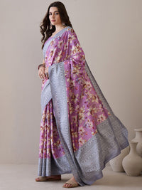 Saree mall Floral Silk Blend Bagru Sarees