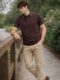 ADRO Men Polo Collar T-shirt