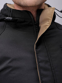 The Indian Garage Co Men Slim Fit Hooded Bomber Jacket