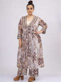 Mamicha Retro Printed Shoulder Straps Top & Trousers Co-Ords