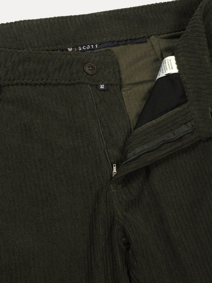 Thomas Scott Men Smart Regular Fit Corduroy Cargos