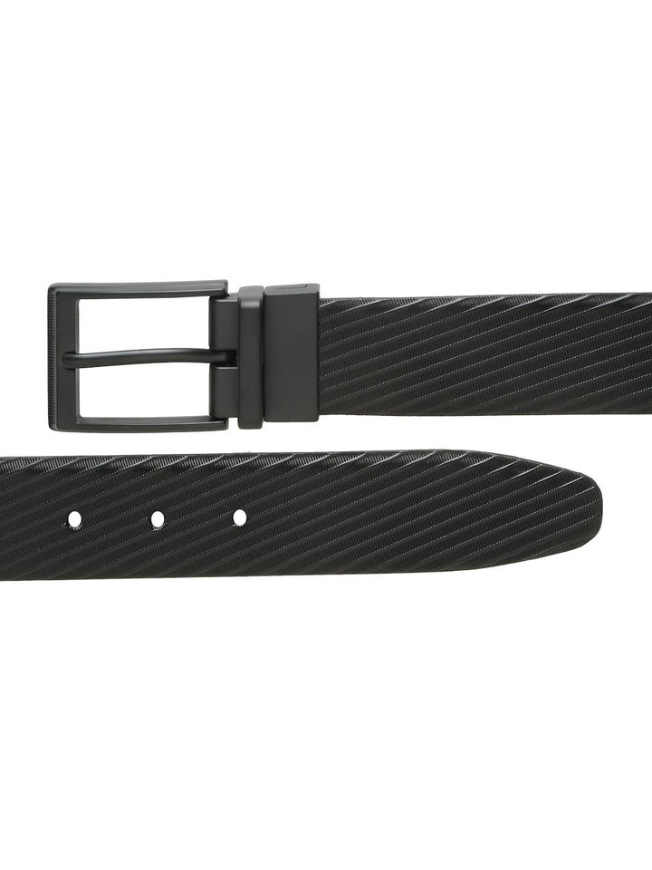 Teakwood Leathers Men Textured Leather Reversible Formal Belt