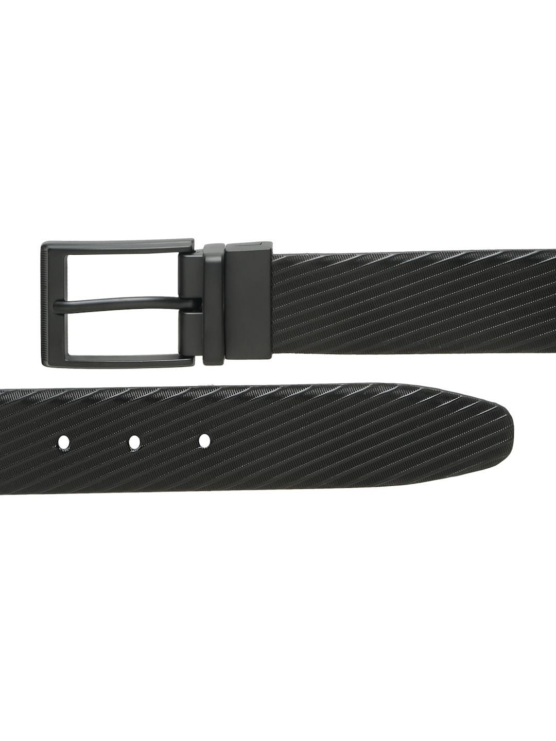 Teakwood Leathers Men Textured Leather Reversible Formal Belt