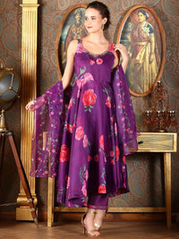 W Women Floral Printed Regular Kurta with Trousers & With Dupatta