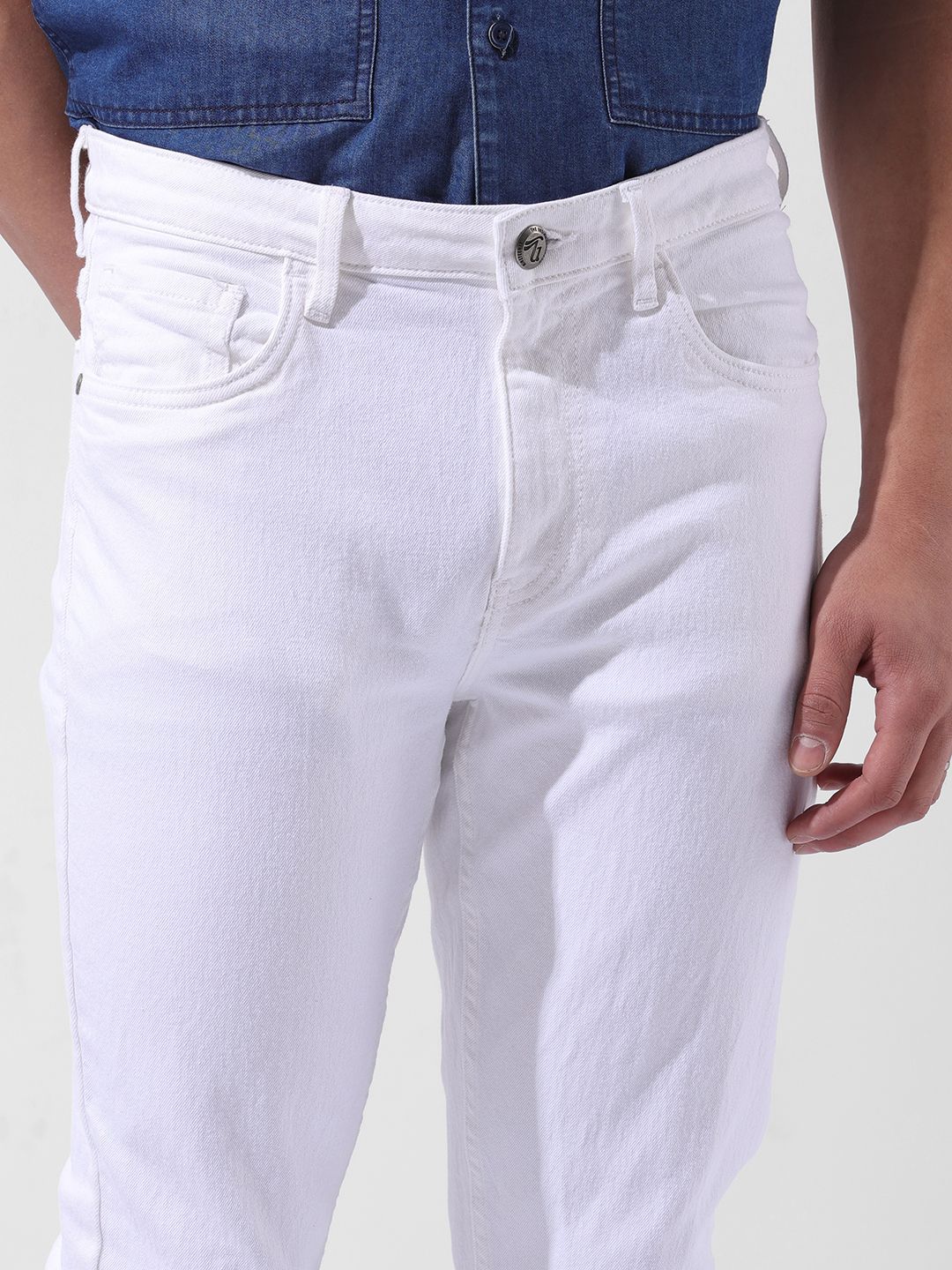 The Indian Garage Co Men Slim Fit Mid-Rise Stretchable Jeans