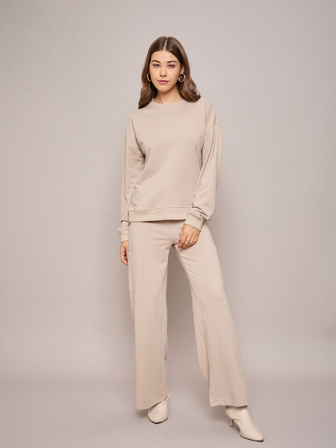 SASSAFRAS BASICS Women Round Neck Oversized Sweatshirt