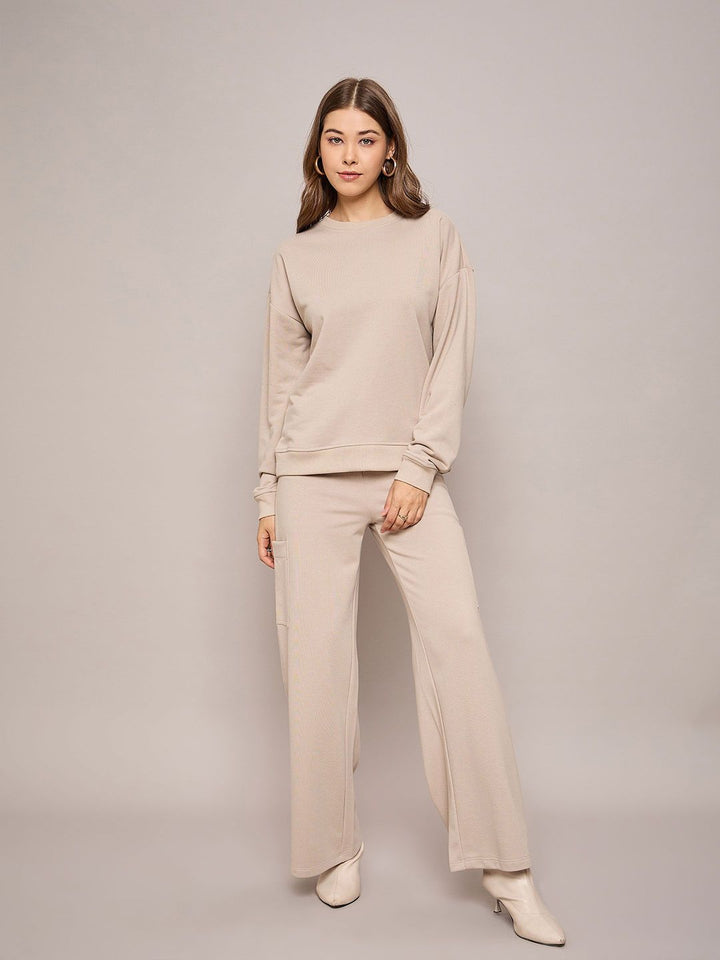 SASSAFRAS BASICS Women Round Neck Oversized Sweatshirt