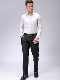 The Indian Garage Co. X Luxe Men Spread Collar Checked Slim Fit Formal Shirt
