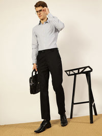 Thomas Scott Men Smart Cutaway Collar Pinstripes Striped Cotton Formal Shirt