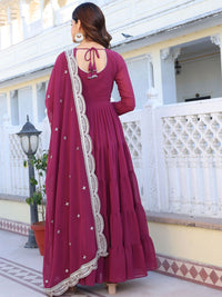 KALINI Women Layered Kurta with Pyjamas & With Dupatta