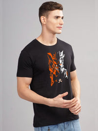 ADRO Men Printed Raw Edge T-shirt