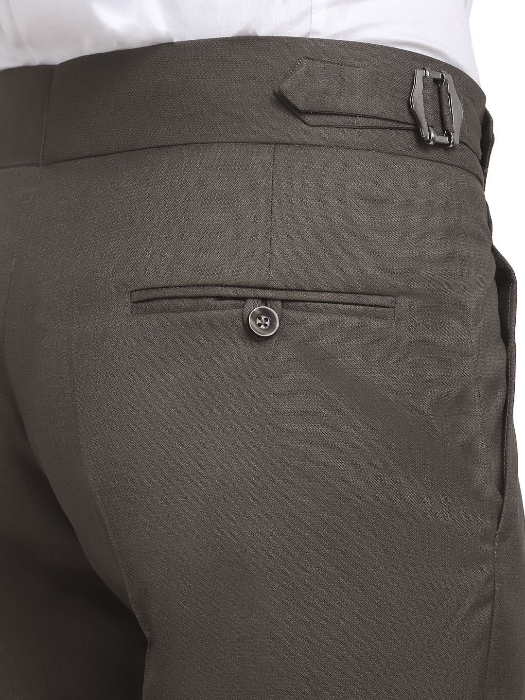 KLOTTHE Men's Brown Slim Fit Gurkha Pants