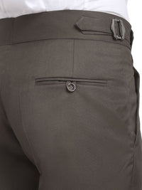 KLOTTHE Men's Brown Slim Fit Gurkha Pants