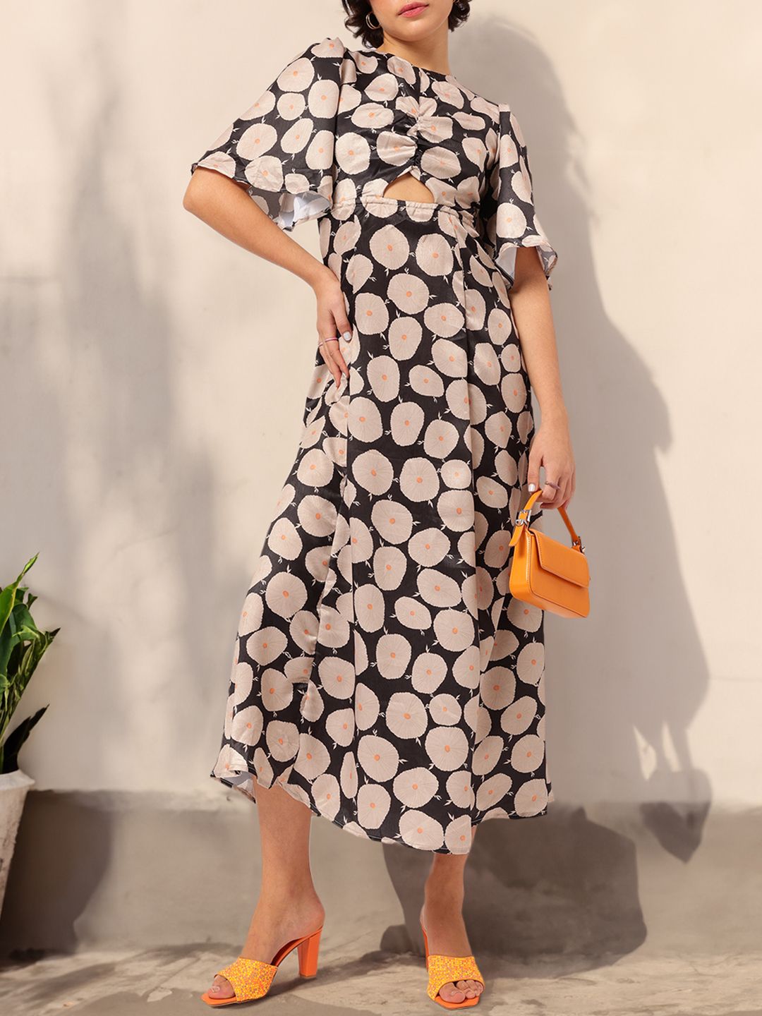 DressBerry Muted Luxury Floral Fancy Breezy Vibes Dress