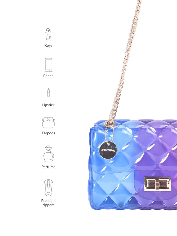 Lino Perros Textured Structured Shoulder Bag with Quilted