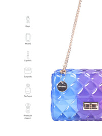 Lino Perros Textured Structured Shoulder Bag with Quilted