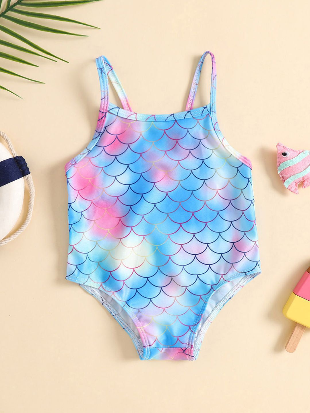 YK Girls Printed Swimwear Bodysuit