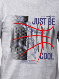 Pek ADRO Lelaki dengan 3 T-shirt Kapas Leher Bulat Bercetak Grafik