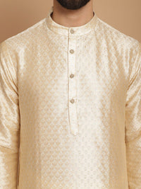 Motif Etnik Anouk Tenunan Rekaan Jalur Kolar Kurta Lurus dengan Churidar