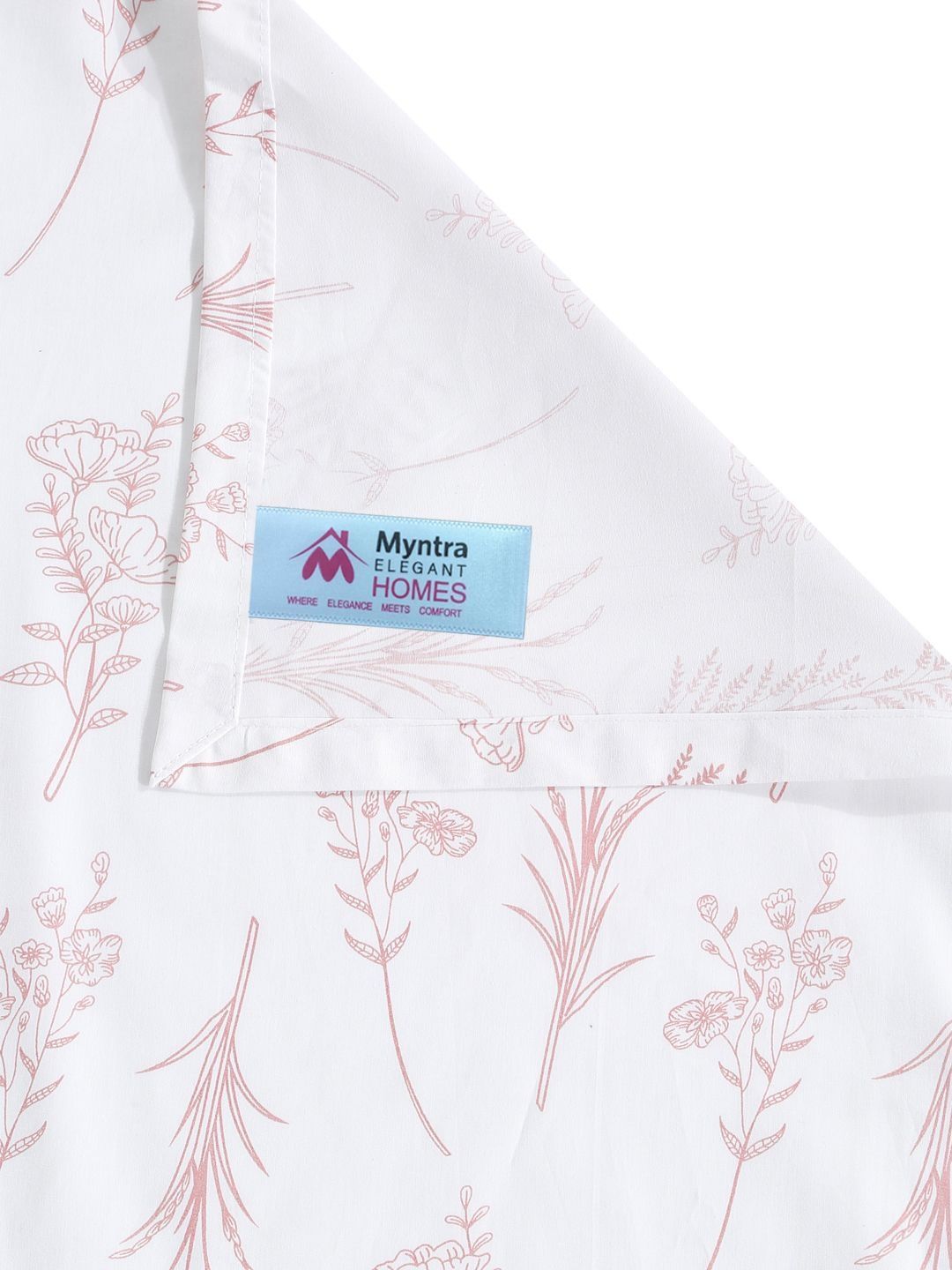 Myntra Elegant Homes White Floral 400 TC Super King Double Bedsheet with 2 Pillow Covers