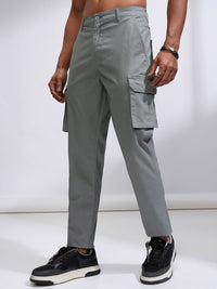 HIGHLANDER Men Mid-Rise Flat-Front Straight Fit Cargos Trousers