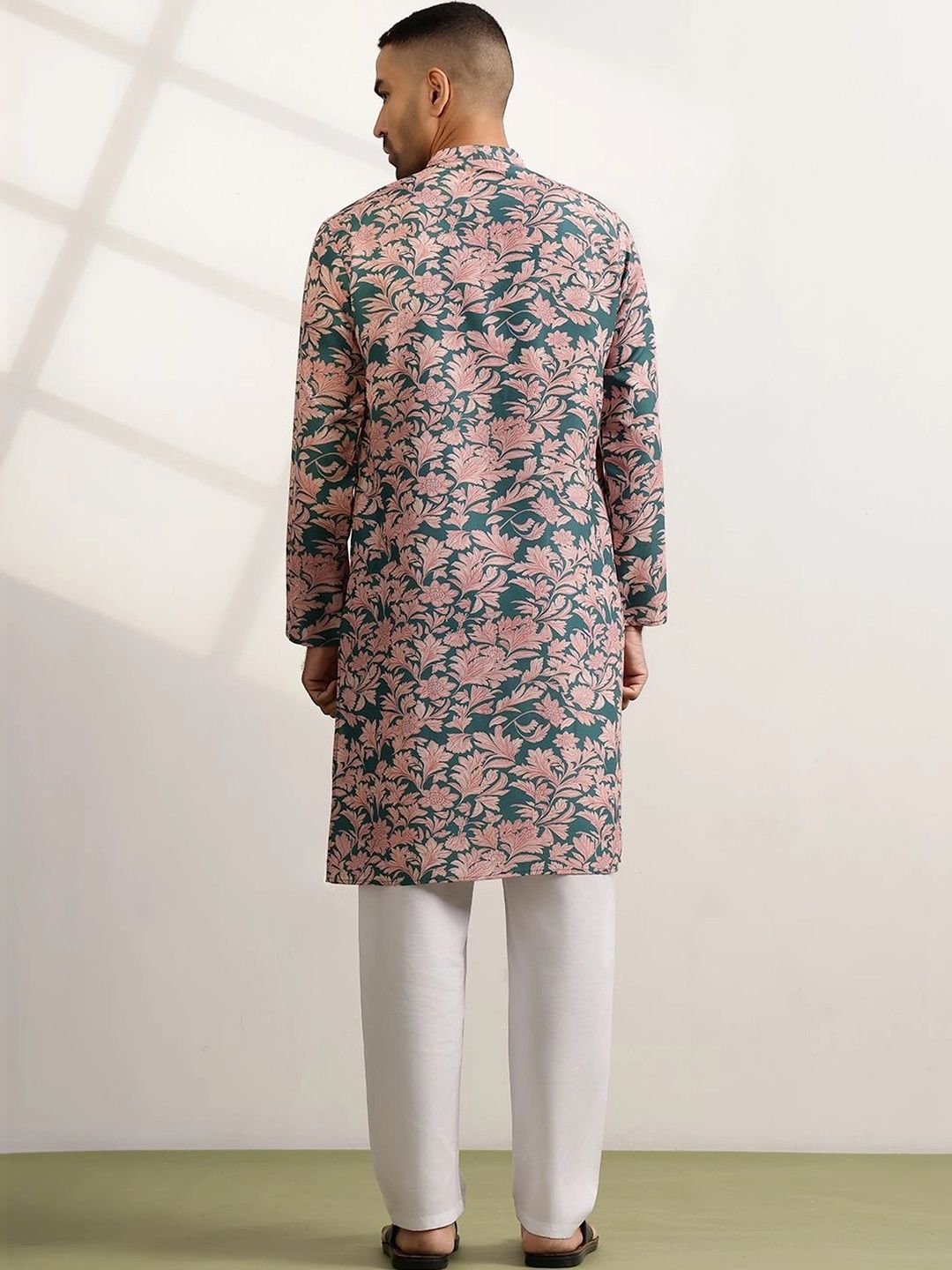 Anouk Men Floral Printed Regular Kurta with Trousers