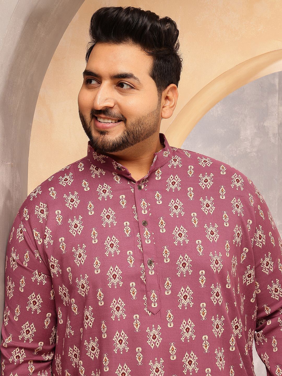 SOJANYA PLUS Motif Etnik Lelaki Bercetak Kurta