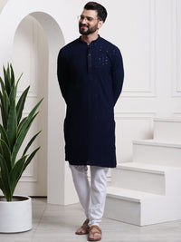 SOJANYA Kurta Kapas Tulen Dihiasi Labuci