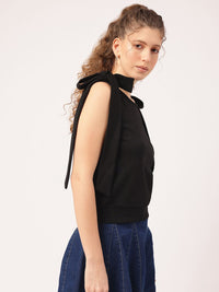 DressBerry Minimalist Muse Tie-Up Sleeves Top