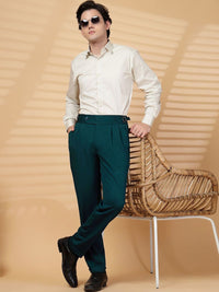 Moda Rapido Men High-Rise Easy Wash Pleated Trousers