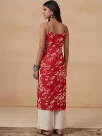 Rumah Wanita Chikankari Floral Printed Chikankari Floral Kurta