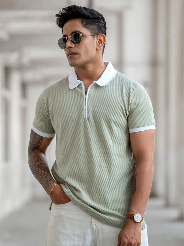 Powerlook Men Polo Collar T-shirt