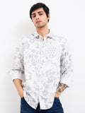 SPYKAR Men Spread Collar Floral Printed Cotton Casual Shirt