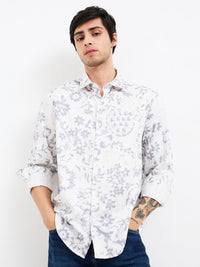 SPYKAR Men Spread Collar Floral Printed Cotton Casual Shirt