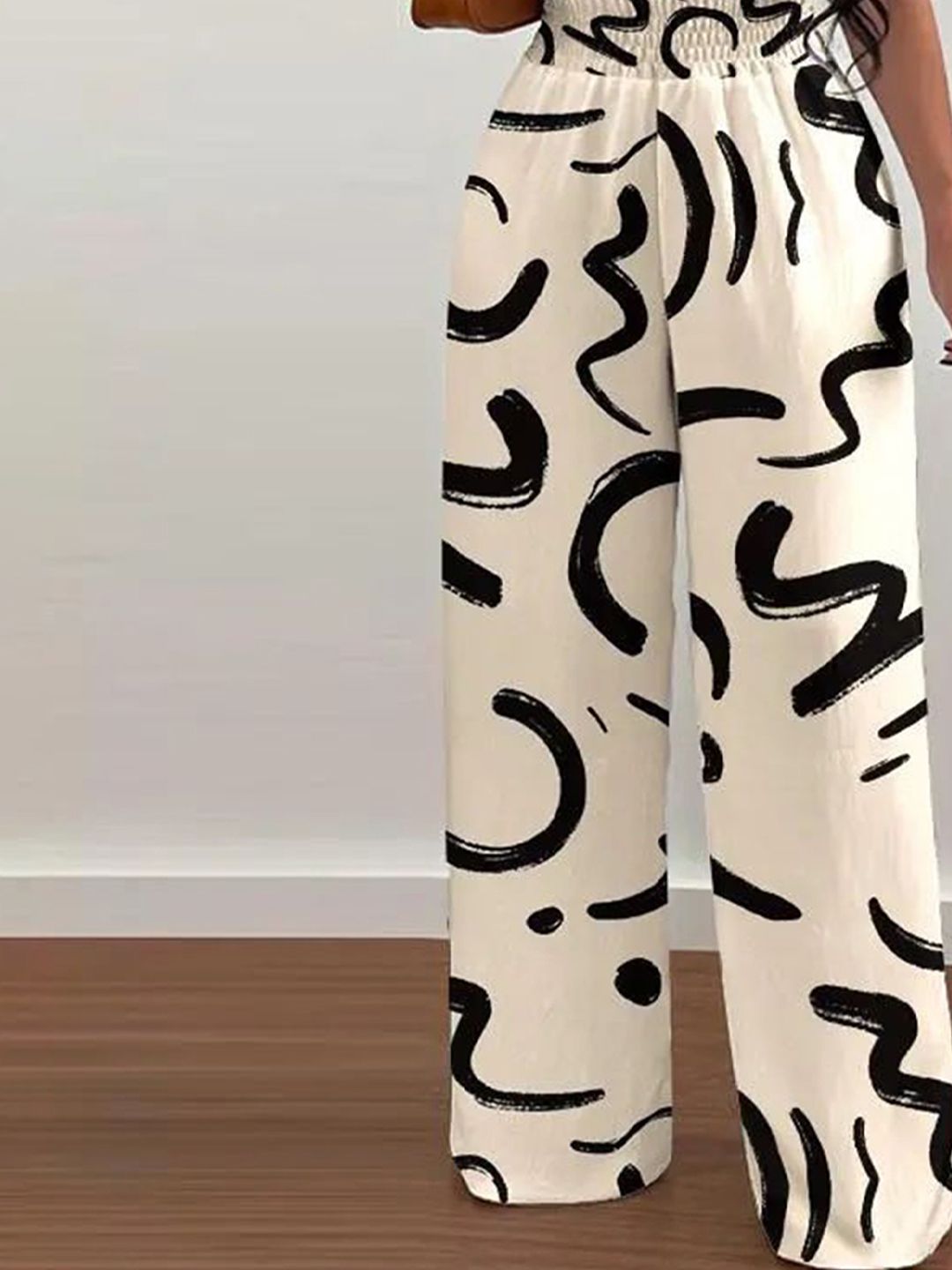 all about you Off-Shoulder Printed Basic Jumpsuit