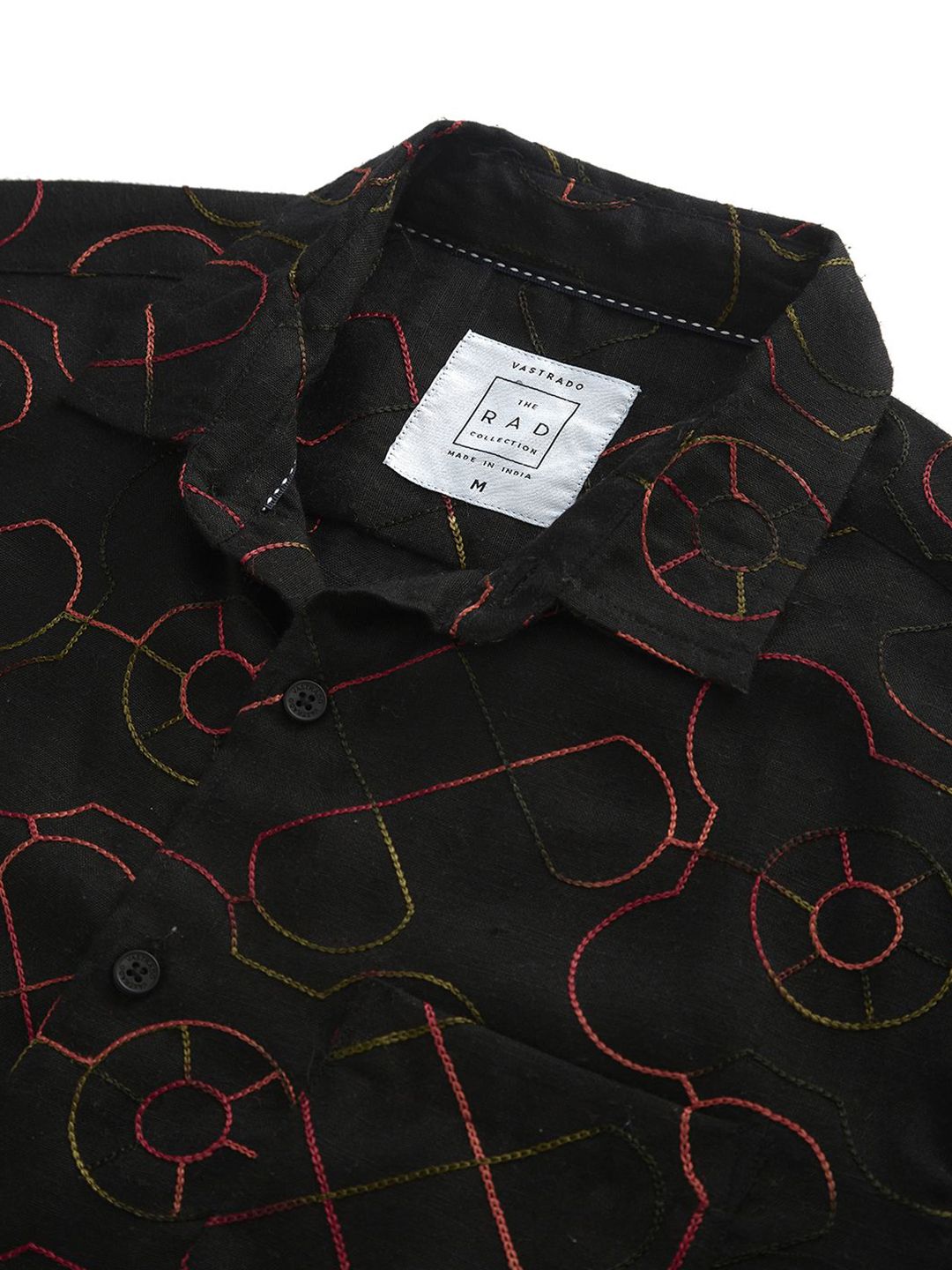 VASTRADO Men Classic Cutaway Collar Ethnic Motifs Printed Cotton Slim Fit Casual Shirt