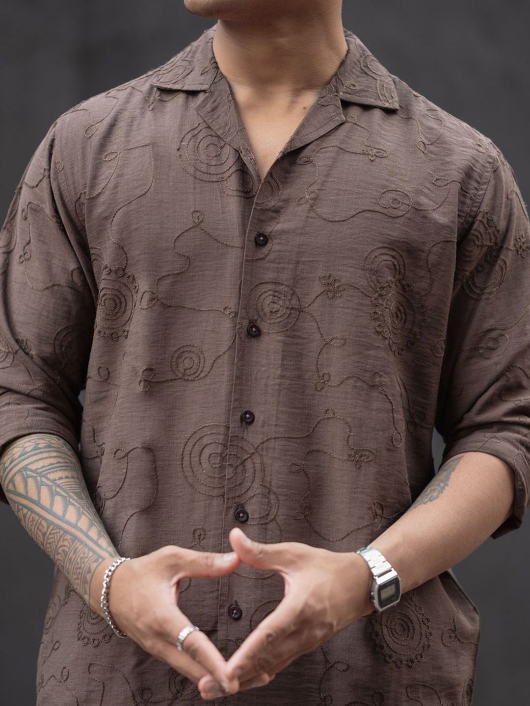 Powerlook Men Opaque Printed Casual Shirt