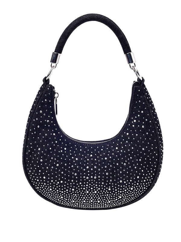 Lino Perros Embellished Half Moon Shoulder Bag