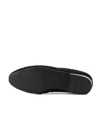 MONKSTORY Men Black Embroidered Formal Slip-Ons Embellished Shoes