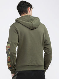 HIGHLANDER Men Typography Printed Hood Cotton Pullover Sweatshirt